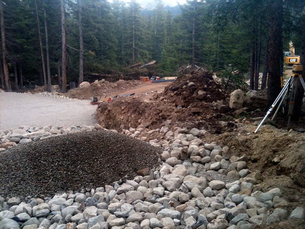 Example of an over dig on a job site in Colorado