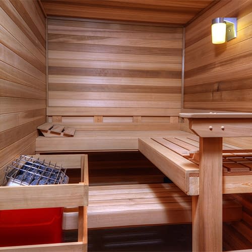 custom home basement sauna