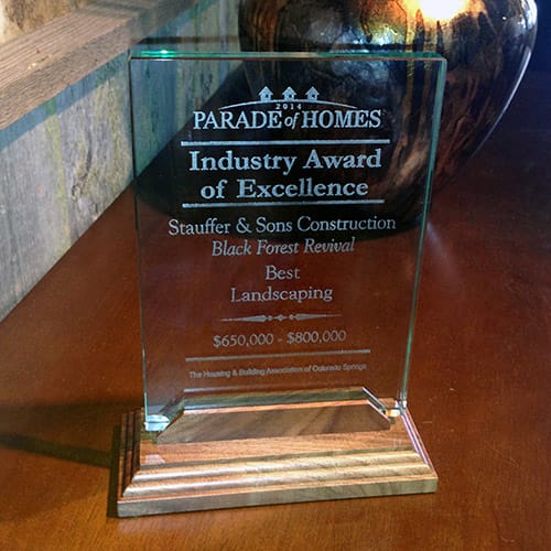 Stauffer & Sons Wins Parade of Homes Award