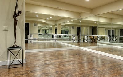 Dance Studio in New Home Basement