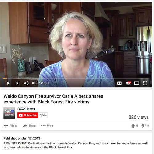 waldo canyon fire victim video